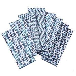 Microfiber Kitchen Towels, 8 Pack Blue 18x28